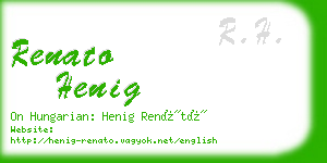 renato henig business card